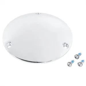 3 Hole Chrome Derby Cover for 1970-98 Harley-Davidson Big Twins Replaces OEMs 60668-84A  253952-84T
